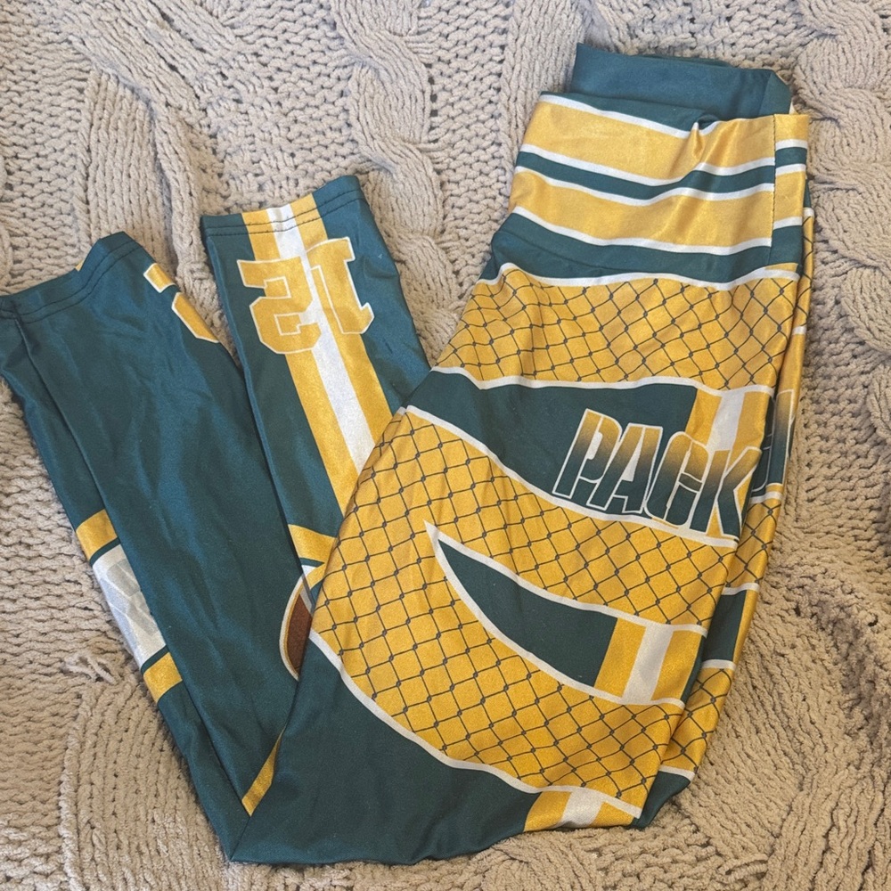 Packers Green and Yellow Sports Leggings